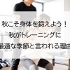 秋こそ身体を鍛えよう！秋がトレーニングに最適な季節と言われる理由